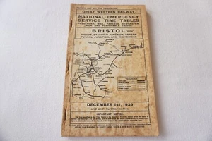 1939 Zweiter Weltkrieg GWR Arbeitsdienst Eisenbahn Fahrplan Nr. 4 Bristol Didcot Highbridge - Bild 1 von 8