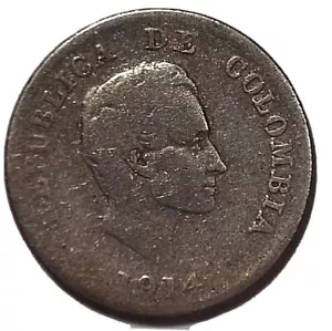 COLOMBIA - MONEDA DE 20 CENTAVOS 1914 DE PLATA - Imagen 1 de 4