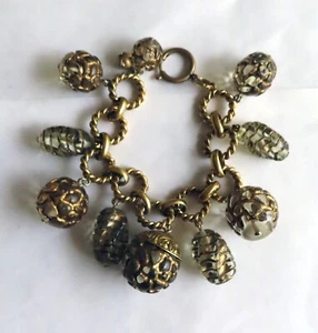 PULSERA PELLINI CON CUENTAS TONO DORADO HECHA EN ITALIA - Imagen 1 de 2