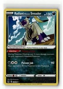 Tarjeta Pokémon Radiant Hisuian Sneasler SWSH11: Lost Origin #123/196 Radiante Rara - Imagen 1 de 2