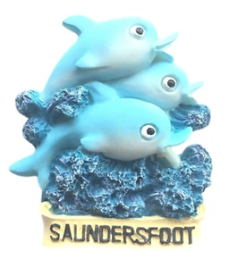 Welsh Souvenir Salindersfoot Fridge Magnet - Picture 1 of 3