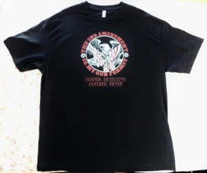 MENS XL BLACK LOGO T-SHIRT "THE 2ND AMENDMENT IS MY GUN PERMIT" - Picture 1 of 11