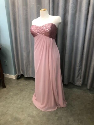 Nuevo Vestido Polvoriento Oro Rosa Rubor Lentejuelas, Aline Dama de honor Formal Brillante G&G Foto 1 de 4