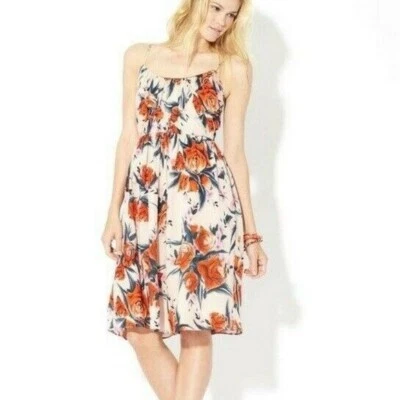 Corey Lynn Calter Size 4 Party Bloom Silk Rosebud Dress Cocktail Spaghetti Strap - Image 1 of 4