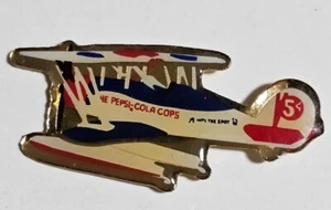Pepsi Sea Plane Hat Lapel Pin Back Metal Vtg 1" - Picture 1 of 5
