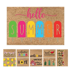 Summer Door Mat Decorative Door Rug Anti-slip Washable Barrier Mats - Picture 1 of 22