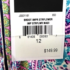 Juicy Couture Damen Größe 12 langes Maxi Sternenblumen Kleid NEU $ 150 E5 - Bild 1 von 10