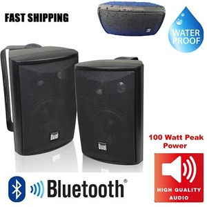Coppia Altoparlanti Patio Bluetooth Bassi Potenti Impermeabili Deck Interno Esterno - Foto 1 di 8