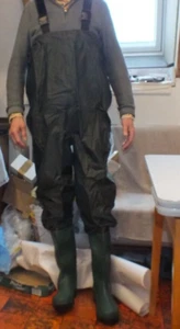 Boot Yacht Wathose Anglerhose Angelhose Watstiefel Watthose Teichhose m. Stiefel - Bild 1 von 18