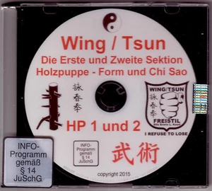 DVD  Wing Tsun 1. und 2. Sektion Holzpuppe Form und Chi Sao Kampfanwendungen - Bild 1 von 1