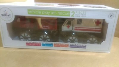 KIDKRAFT KidKraft Vehicle Set of 2 White and Red ( LBBK8) - Image 1 of 4