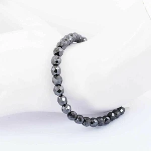 Black Diamond Bracelet 7 mm 8 Inches Carbonado Earth Mined Quality AAA Certified - Picture 1 of 4