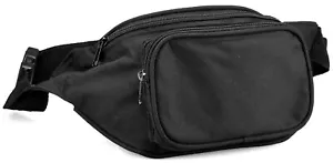 Marsupio 3 scomparti nero multiuso borsello borsa trekking sport lavoro tasche - Foto 1 di 1