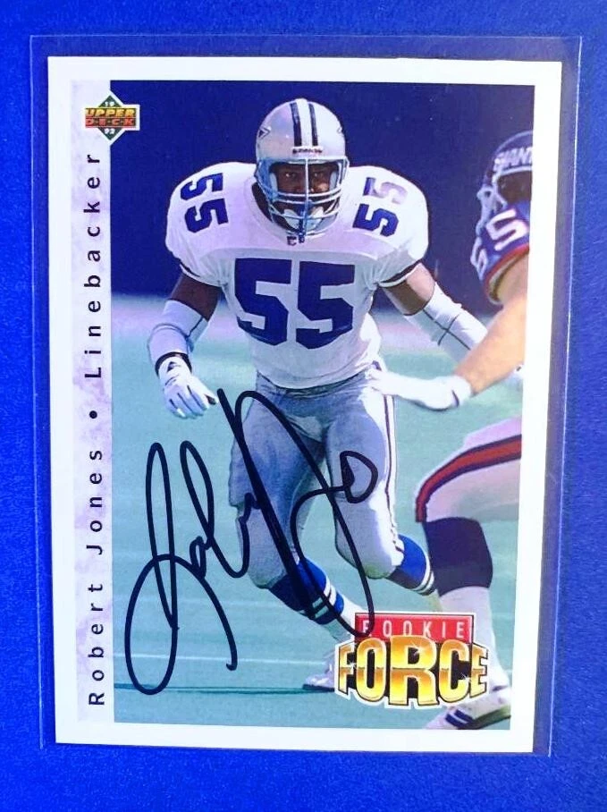ROBERT JONES Dallas Cowboys 1992 Upper Deck AUTOGRAPH / SIGNED Football Card - Image 1 of 1