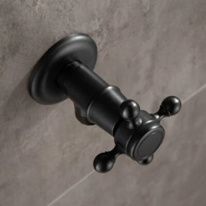Válvula de cierre angular de baño de bronce frotado con aceite 1/2"" malex 1/2"" macho de latón Qav349 - Imagen 1 de 4