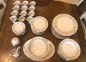 Set Of 64 - Ashley Overseas Ltd (Eternal Love Pattern) Plates Bowls Cups Servers - Picture 1 of 23