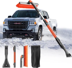 Ice Scraper & Extendable Snow Brush for Car Windshield [Military-Grade Sturdy] - - Picture 1 of 7