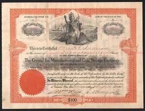 1906 Columbus, Ohio: The Crystal Ice Manuracturing and Cold Storage Company - Picture 1 of 3