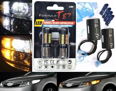 Luz traseira LED 4014 âmbar branco 2357 lâmpadas resistores sinal frontal lâmpada ajuste - Imagem 1 de 4