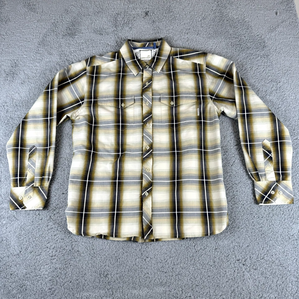 Horny Toad Shirt Mens Medium Tan Grey Check Casual Gorpcore Outdoorsy Hiking - Image 1 of 4