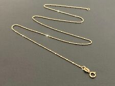 18K Yellow Gold Necklace 17 Inches Weight 1.92 Grams