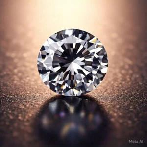 Diamante CVD coltivato in laboratorio 2 CT taglio tondo colore naturale D VVS1 certificato pietra sfusa - Foto 1 di 14