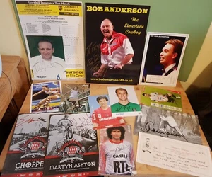 Sports Bundle of Hand Signed Photos etc / Anderson / Sharon Davies / Ken Doherty - Picture 1 of 14