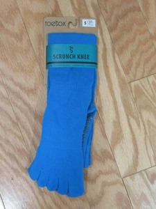 Calcetines ToeSox Mujer Scrunch Rodilla Punta Completa Agarre Azul - Imagen 1 de 2
