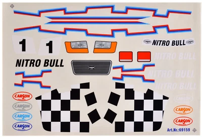 Dekorbogen 1:10 Nitro Bull Decor Aufkleber Stadium Truck Monster Carson 69159 - Bild 1 von 3