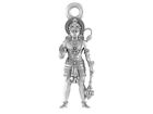 Sterling Silver (92.5% purity) God Ram Bhakat Hanuman Pendant for Men & Women