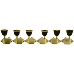 KLUSON  Waffleback Tuners 3 By 3  For GIBSON Metal Buttons Gold KVDW-3-GM - Picture 1 of 2