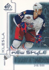 2000-01 SP Game Used Hockey #66 Rostislav Klesla RC 346/900 Blue Jackets