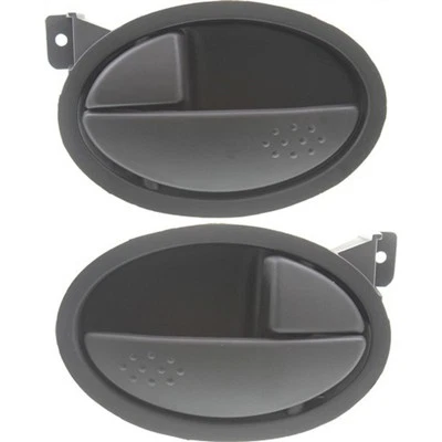 Interior Door Handle For 2003-2007 Saturn Ion Set of 2 Front Black Plastic - Image 1 of 4