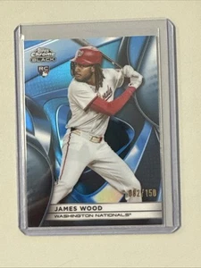 2025 Topps Chrome Black James Wood Blue Refractor /150 - Picture 1 of 2