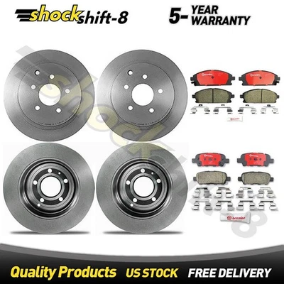 Front Rear Brake Pads and Rotors Kit for Nissan Quest 3.5L 2004-2009 - Image 1 of 4