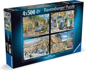 Dorfleben Puzzle Set 4 x 500 Teile Puzzles Dorfszenen - Bild 1 von 7