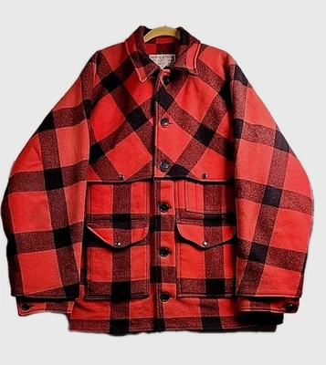 Filson Buffalo Plaid Checkered Size 50 Double Mackinaw Wool Cruiser Jacket XXL  - Image 1 of 4