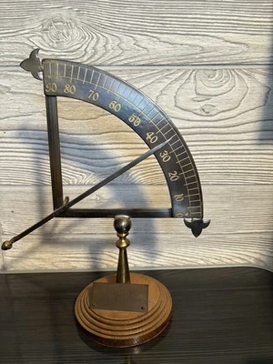 FIGURA SEXTANTE ITALIANO NÁUTICO VINTAGE DISEÑO METAL HECHO A MANO Foto 1 de 4