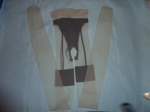 Neue Feinstrumpfhose Ouvert, 20 DEN, Größe L, Farbe Haut-Schwarz - Bild 1 von 1