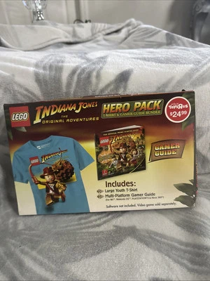 Lego Indiana Jones Hero Pack Youth Shirt Large & Guide New ToysRus Exclusive New - Image 1 of 4