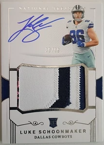 2023 National Treasures /99 Rookie Jersey Patch Auto Luke Schoonmaker RC RPA - Bild 1 von 2