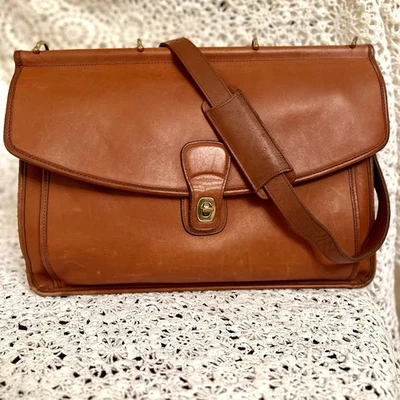 Vintage Coach Beekman -5266 Brown Leather Briefcase Messenger - Made in USA - Image 1 of 4