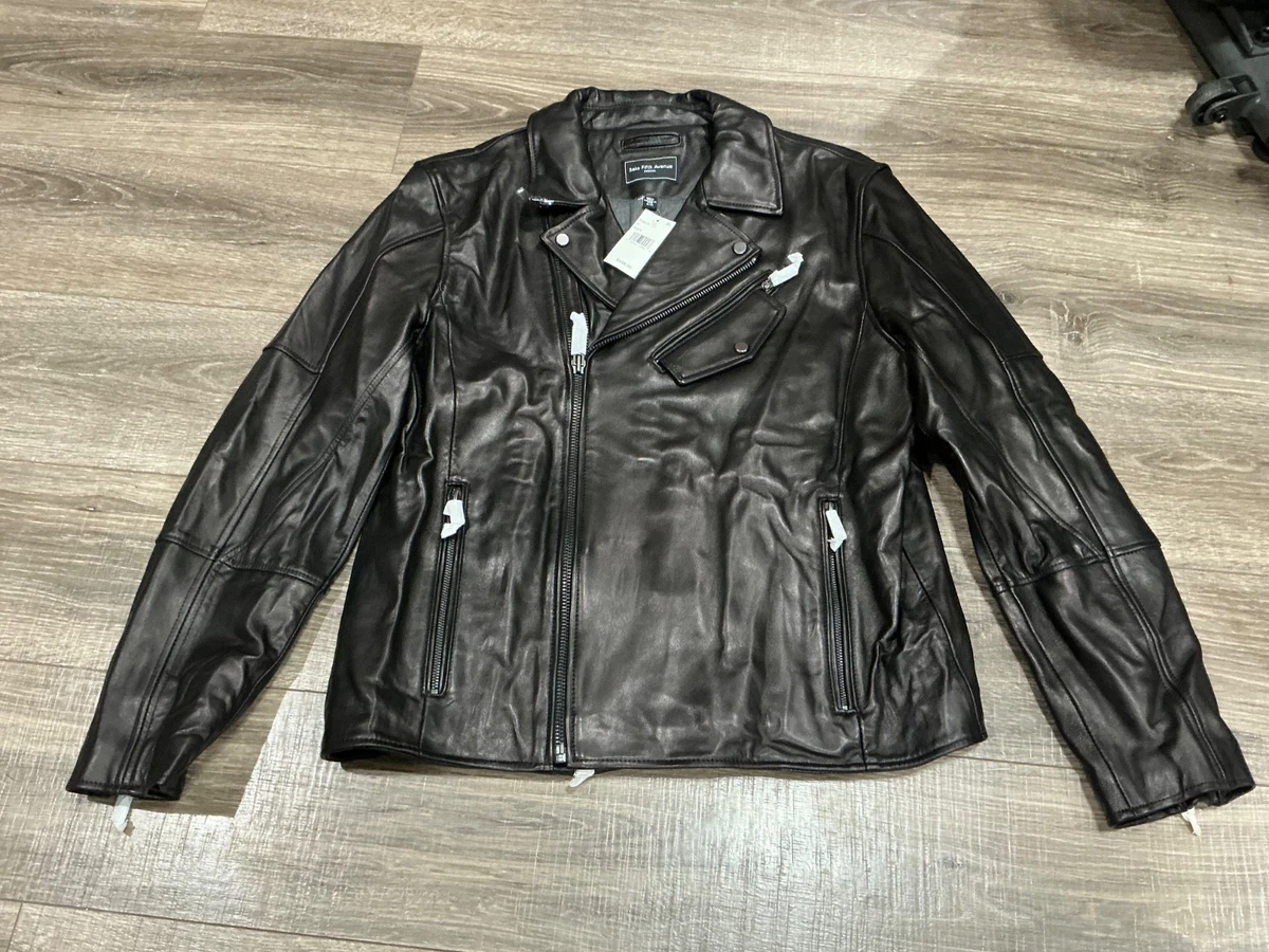 Saks Fifth Avenue Leather Outer Shell Coats, Jackets & Vests for