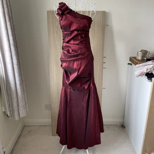 Betsy & Adam Size 8 Evening Dress - Maroon Red - Picture 1 of 8