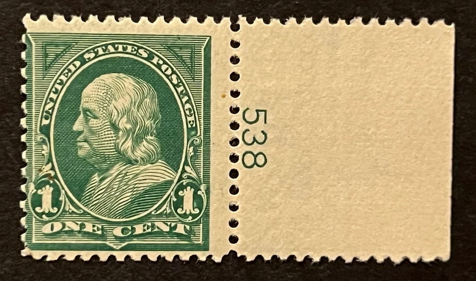 Travelstamps:1898 US Stamps Scott # 279 FRANKLIN 1 CENT Mint MNH OG - Image 1 of 4