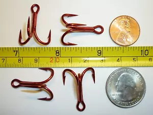 (25) VMC 4X OSHAUGHNESSY TREBLE HOOKS (SIZE 2) TIN RED (9626TR) BULK 9626 TR - Picture 1 of 5