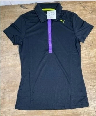 Camisa Polo Puma Dry Cell Púrpura Rayas Para Mujer Talla Pequeña Nueva Foto 1 de 3