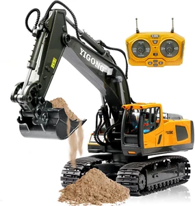 Remote Control Excavator RC Digger Toy for Boys, 11 Channel Hydraulic Turns 680 - Picture 1 of 8