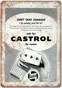 Castrol Motor Oil Vintage Ad Reproduction Metal Sign A718 - Picture 1 of 2