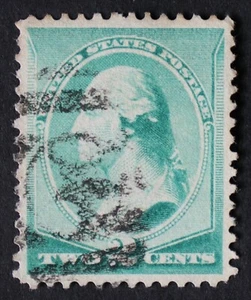 U.S. Used #213 2c Washington, Superb. Duplex Cancel. A Gem! - Picture 1 of 2